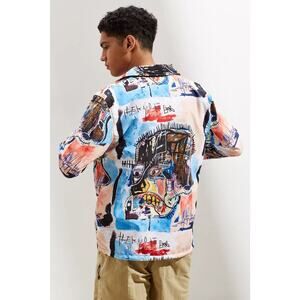Herschel Supply Co. X Basquiat Voyage Coaches Jacket L Streetwear Artist Art